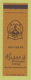 Matchbook Cover - Russo's Restaurant Lounge Maynard MA