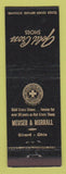 Matchbook Cover - Gold Cross Shoes Meuser & Morrall Girard OH