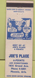 Matchbook Cover - Joe's Place Beer Joint Phoenix AZ