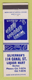 Matchbook Cover - Silverman's 114 Canal St Liquor Mart Boston MA
