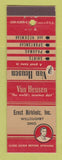 Matchbook Cover - Van Heusen Men's Clothes Ernst Birkholz Willoughby OH