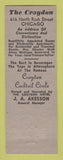 Matchbook Cover - Croydon Hotel Chicago IL