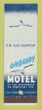 Matchbook Cover - Lombary Motel Atlantic City NJ