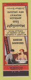 Matchbook Cover - Moonlight Inn New Orleans LA BBQ