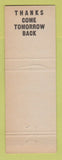 Matchbook Cover - Don Molino Bar Wyandotte MI