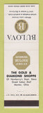 Matchbook Cover - Bulova Watches Gold Diamond Shoppe Mentor OH