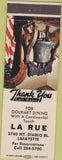 Matchbook Cover - La Rue Restaurant Lafayette CA