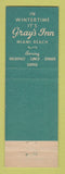 Matchbook Cover - Gray's Restaurant Atlantic City NJ