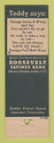 Matchbook Cover - Roosevelt Savings Bank Brooklyn NY Teddy Bear