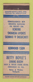 Matchbook Cover - Betty Boyle's Restaurant Chicago IL Vellguth ADVANCE