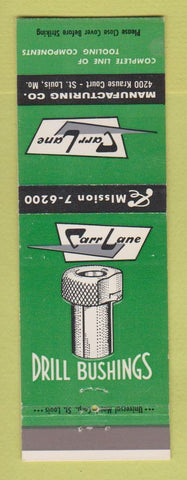 Matchbook Cover - Carr Lane Drill Bushings St Louis MO