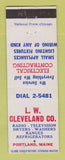 Matchbook Cover - LW Cleveland TV Radio Appliances Portland ME
