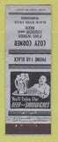 Matchbook Cover - Cozy Corner Liquor Black River Falls WI ADVANCE WEAR