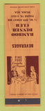 Matchbook Cover - Bamboo Dinner Club Selma AL