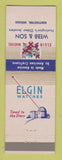Matchbook Cover - Elgin Watches Webb and Son Huntington IN