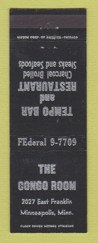 Matchbook Cover - Congo Bar Minneapolis MN Tempo Restaurant