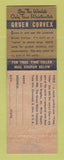 Matchbook Cover - Gruen Watches Richard's Jewelry Columbus OH