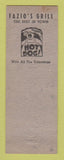 Matchbook Cover - Fazio's Grille Swissvale PA
