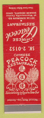 Matchbook Cover - Chinese Peacock Restaurant Shaker Heights OH