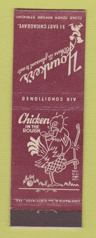 Matchbook Cover - Younker's Restaurant Chicago IL Chicken in the Rough