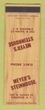 Matchbook Cover - Meyer's Steinhouse Syracuse NY