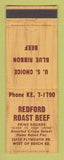 Matchbook Cover - Redford Roast Beef MI