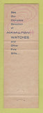 Matchbook Cover - Hamilton Watches John Rich Jewelry Painesville OH