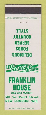 Matchbook Cover - Franklin House Restaurant New London WI