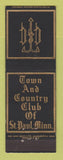 Matchbook Cover - Town and Country Club St Paul MN