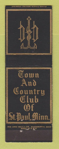 Matchbook Cover - Town and Country Club St Paul MN