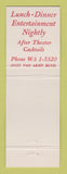 Matchbook Cover - The Virginian Shaker Heights OH Black Americana