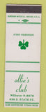 Matchbook Cover - Ollie's Club Chicago IL
