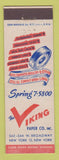 Matchbook Cover - Viking Paper Company New York City