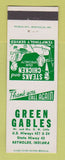 Matchbook Cover - Green Gables Restaurant Reynolds IN