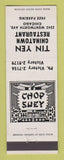 Matchbook Cover - Tin Yen Chinese Restaurant Chicago IL