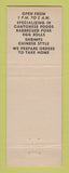 Matchbook Cover - Tin Yen Chinese Restaurant Chicago IL