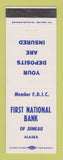 Matchbook Cover - First National Bank Juneau AK