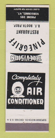 Matchbook Cover - Pinegrill Restaurant Vergennes VT Eskimo