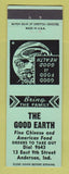 Matchbook Cover - The Good Earth Chinese Restaurant Anderson IN