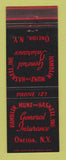 Matchbook Cover - Hamblin Munz Haskell Insurance Oneida NY