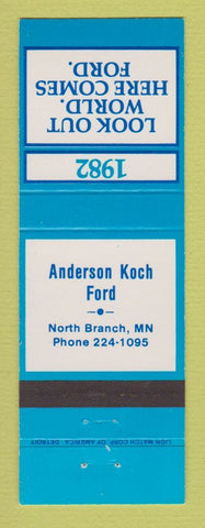 Matchbook Cover - 1982 Ford Anderson Koch North Branch MN