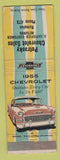 Matchbook Cover - 1955 Chevrolet Petrasky Romulus MI WEAR
