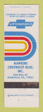 Matchbook Cover - Hawkins Chevrolet Oldsmobile Danville PA