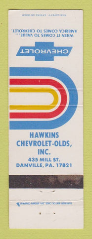 Matchbook Cover - Hawkins Chevrolet Oldsmobile Danville PA