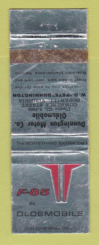 Matchbook Cover - Oldsmobile F-85 Dunnington Hopewell VA WORN