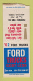 Matchbook Cover - 1962 Ford Pafford Monticello FL BOBTAIL