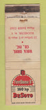 Matchbook Cover - Desoto Fire Dome 8 Wolk Bros Rochester NY WORN