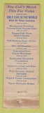 Matchbook Cover - 1940 Buick Loudonville Buick WORN