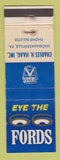 Matchbook Cover - 1966 Ford Charles Haag Shoemakersville PA WORN
