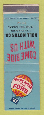 Matchbook Cover - 1967 Ford Noll Florence KS WEAR